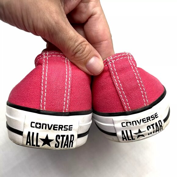 Womens Size 8 Pink Low Top Converse Sneakers‎ - Picture 4 of 9